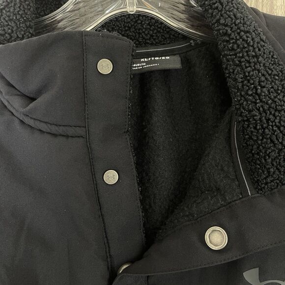 Under Armour Golf Sweater Pullover Mens XL Hybrid Snap Button Mock Neck 1/4 Logo - Picture 6 of 13